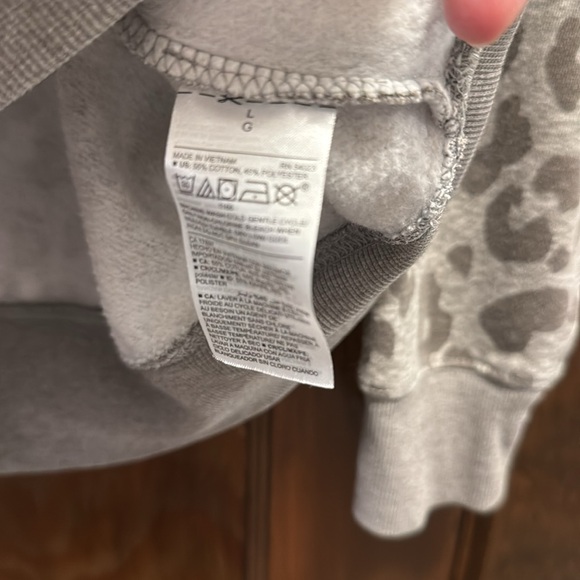 Old Navy Grey Leopard Print Sweatshirt - Picture 12 of 13